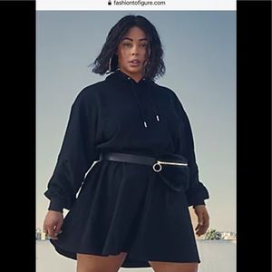 Hooded sweater dress